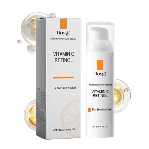 Hoygi Retinol Vitamin C Anti-Wrinkle Serum, Moisturizing Light Line Moisturizing Skin Care Facial Serum